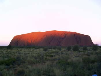 Ayers Rock beim Sonnenuntergang